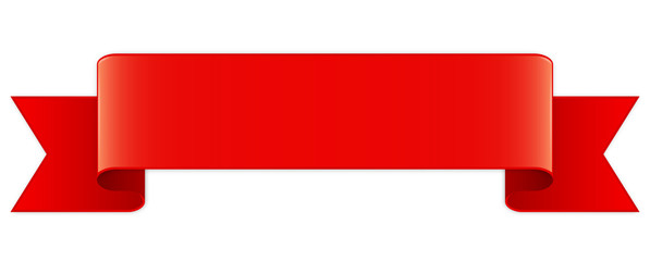 Rote Banderole mit Textfreiraum