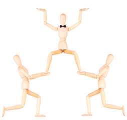 wooden dummy business team