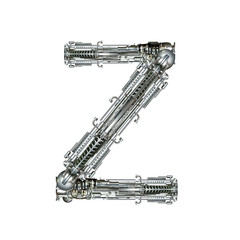 Obraz premium Alphabet technically, Letter Z