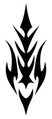 a tribal black arrow
