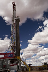 Land Drilling Rig and Cloudy Sky