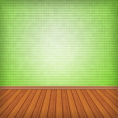 Empty room, interior with wallpaper.