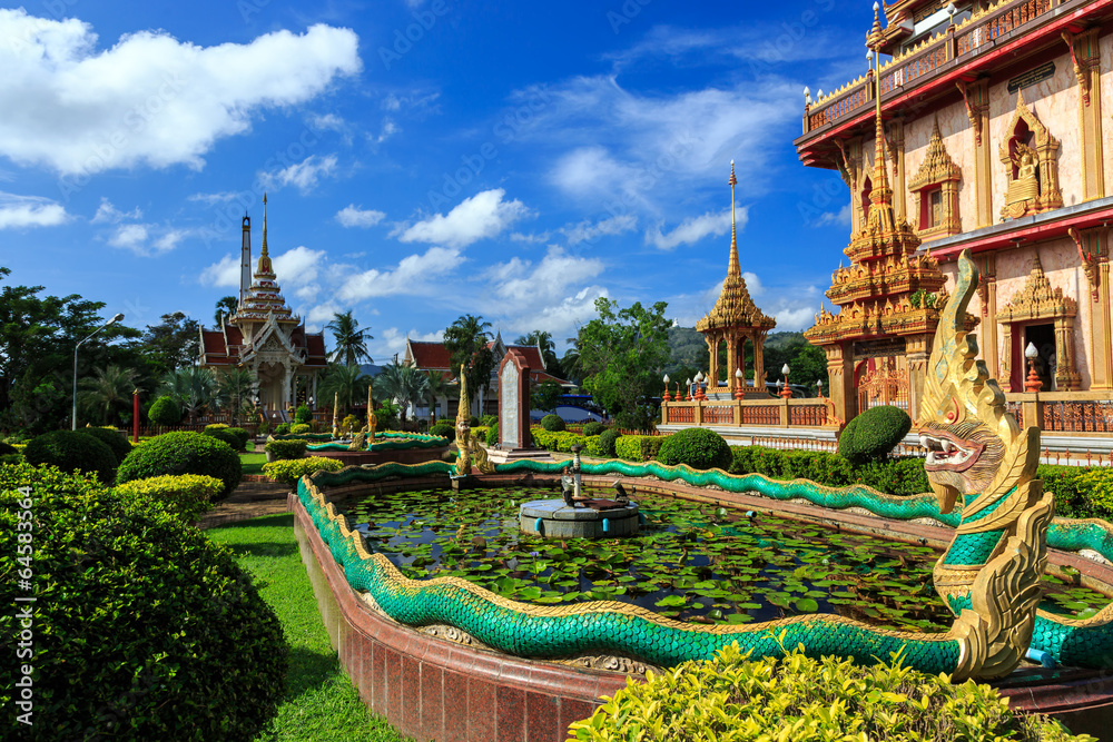 Wall mural Wat Chalong temple at sunny day Phuket Thailand