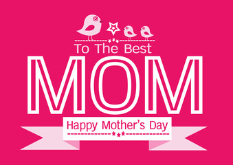 Fototapeta premium Happy mothers day Greeting card design for your mom