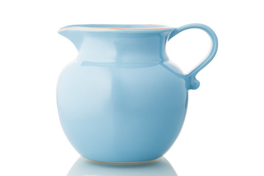 Blue Ceramic Pitcher