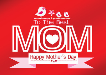 Happy mothers day Greeting card design for your mom