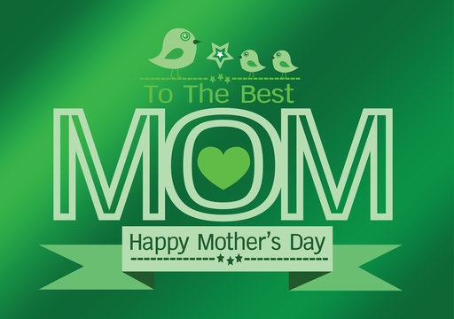 Happy mothers day Greeting card design for your mom