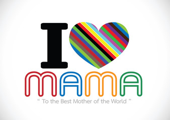 Happy mothers day Greeting card design for your mom