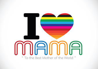 Happy mothers day Greeting card design for your mom