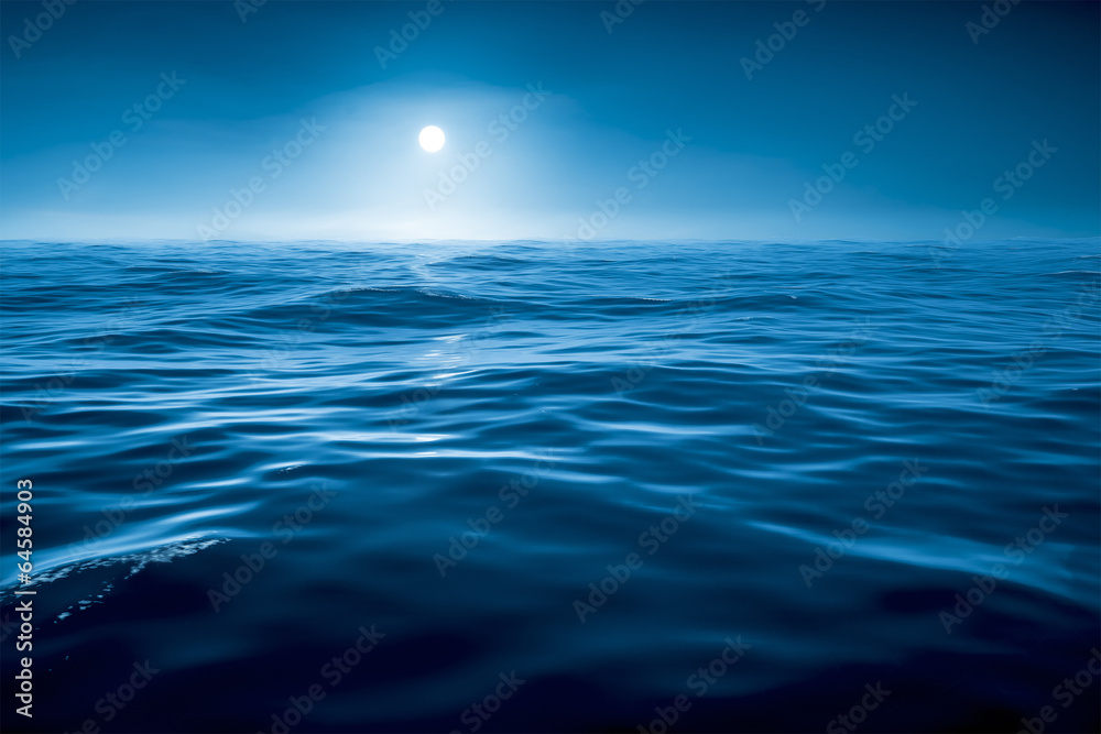 Wall mural dark blue ocean