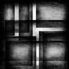 Grunge black and white square background