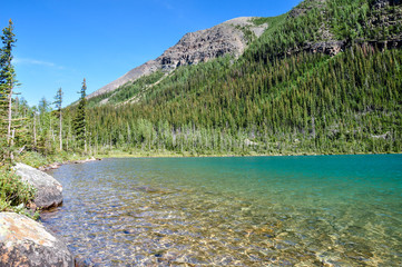 Temple pass trail in Banff National Park, Alberta, Canada