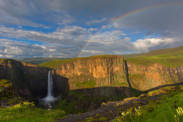 Rainbow at Maletsunyane Falls