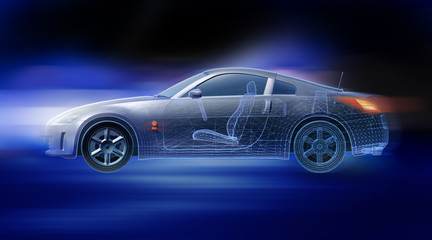 Obraz na płótnie Canvas Sportscar 3D