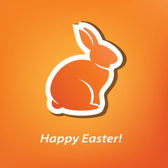 easter rabbit, vector background