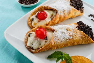 Cannoli siciliani, close-up