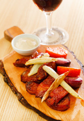grilled ribs in the bar