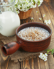 Buckwheat porridge with milk