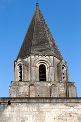 Fototapeta na wymiar Collegiale St-Ours beside castle of Loches. Loire Valley France