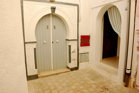 Old town, traditional architecture in Tunisia