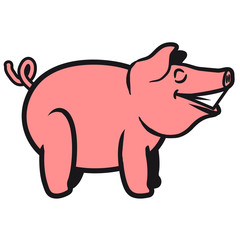 Schwein fröhlich witzig
