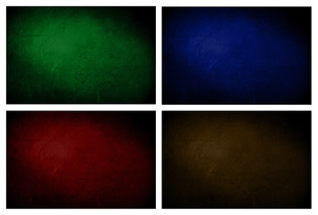Fototapeta na wymiar Zielony, niebieski, czerwony, brązowy, tekstury tła z spothlight