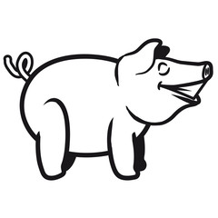 Schwein fröhlich witzig