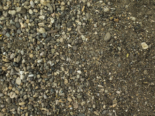 Textura de piedras en costa de lago