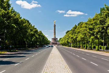 Papier Peint photo Lavable Berlin Une route vers la colonne de la Victoire, Berlin