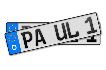 Auto Kennzeichen Paul