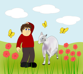 Boy with Goat