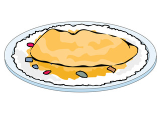 Omelet Wrapping on dish