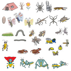 Insects actions vector