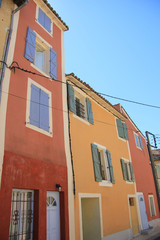 Colored houses in the Provence