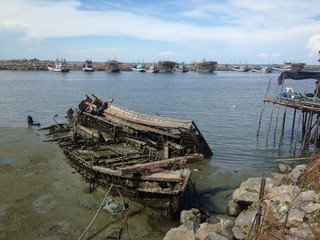 the fishing boat hulk