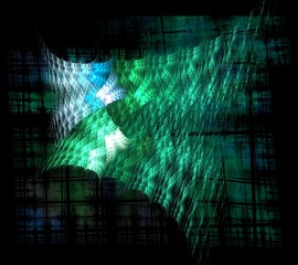 green abstract fractal background