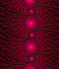 red colors spirals fractal illustration