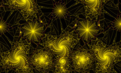 yellow abstract fractal illustration