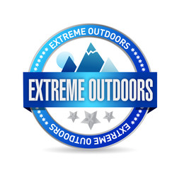 extreme outdoors seal illustration design
