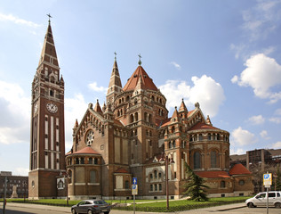 Fototapeta na wymiar Votive church in Szeged. Hungary