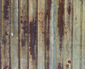 Old Texture and rusty zinc fence background