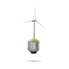light bulb Alternative energy concept