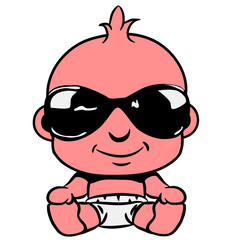 Baby süss niedlich sonnenbrillel