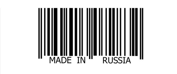 Made in Russia on barcode