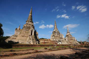 Fototapeta premium Wat Phra Sri Sanphet at Ayutthaya Historical Park Thailand