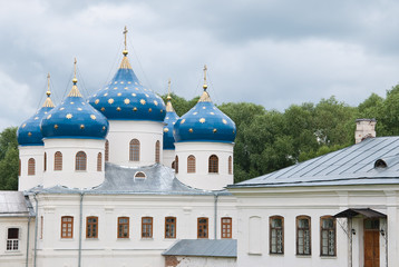 Blue dome of ancient Russian Orthodox Church