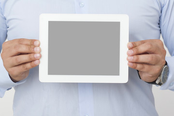 showing screen of a digital tablet
