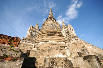 Fototapeta na wymiar Wat Phra Sri Sanphet at Ayutthaya Historical Park Thailand
