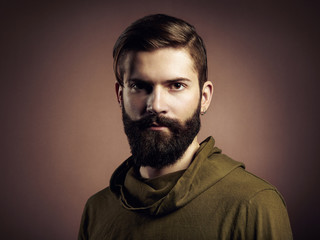 Portrait of handsome man with beard