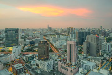 Modern building Downtown business district of Bangkok